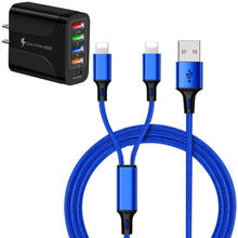 5-Port Universal USB-C Travel Adapter Bundle with 2-in-1 Nylon Braided 6' Charging Cable