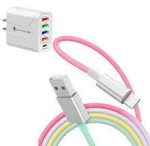 Combo: 6 Feet Charging Cable & 5-Port PD Wall Charger Bundle Deal