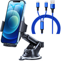Combo: Universal Strong Car Mount & 2-in-1 Braided 6' Charging Cable