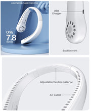 Portable Rechargeable Bladeless Neck Fan w/ 3-Speeds