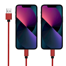 2-IN-1 Nylon Braided 6' Charging Cable - Compatible with iPhone, iPad, iPod