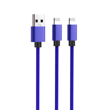 2-IN-1 Nylon Braided 6' Charging Cable - Compatible with iPhone, iPad, iPod