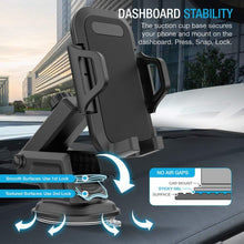 Universal Car Mount for Dash & Windshield Car Mount Phone Holder for iPhone, Samsung, Moto, Huawei, Nokia, LG, Smartphones