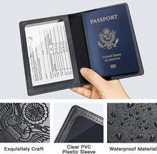 (2-Pack) Passport Holder with CDC Vaccination Card Protector