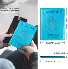 (2-Pack) Passport Holder with CDC Vaccination Card Protector