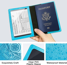 (2-Pack) Passport Holder with CDC Vaccination Card Protector