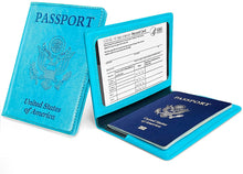 (2-Pack) Passport Holder with CDC Vaccination Card Protector