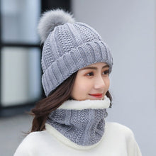 Unisex Men's Women's Winter Beanie Hat and Neck Warmer Warm Knit Hat Set