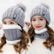 Unisex Men's Women's Winter Beanie Hat and Neck Warmer Warm Knit Hat Set