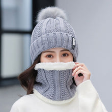 Unisex Men's Women's Winter Beanie Hat and Neck Warmer Warm Knit Hat Set