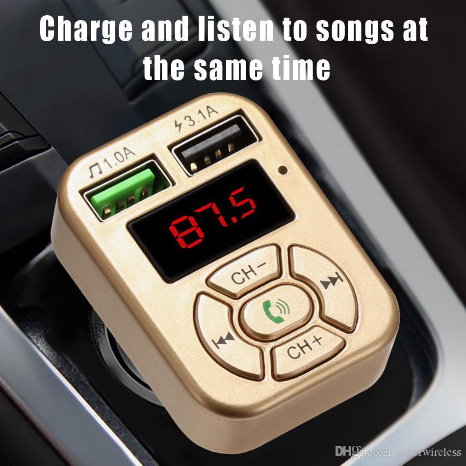 Bluetooth FM Transmitter Car Charger Kit -All-In-One