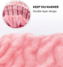Unisex Men's Women's Winter Beanie Hat and Neck Warmer Warm Knit Hat Set