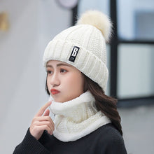 Unisex Men's Women's Winter Beanie Hat and Neck Warmer Warm Knit Hat Set