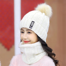 Unisex Men's Women's Winter Beanie Hat and Neck Warmer Warm Knit Hat Set