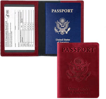 (2-Pack) Passport Holder with CDC Vaccination Card Protector