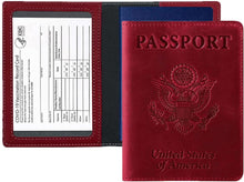 (2-Pack) Passport Holder with CDC Vaccination Card Protector
