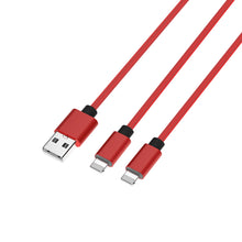 2-IN-1 Nylon Braided 6' Charging Cable - Compatible with iPhone, iPad, iPod
