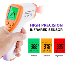 Digital Thermometer Infrared Forehead Thermometer Gun For Adults & Kids - White/Orange