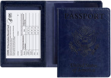 (2-Pack) Passport Holder with CDC Vaccination Card Protector