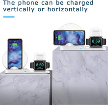 3-in-1 Charging Station Compatible with QI Devices + iWatch + Airpod